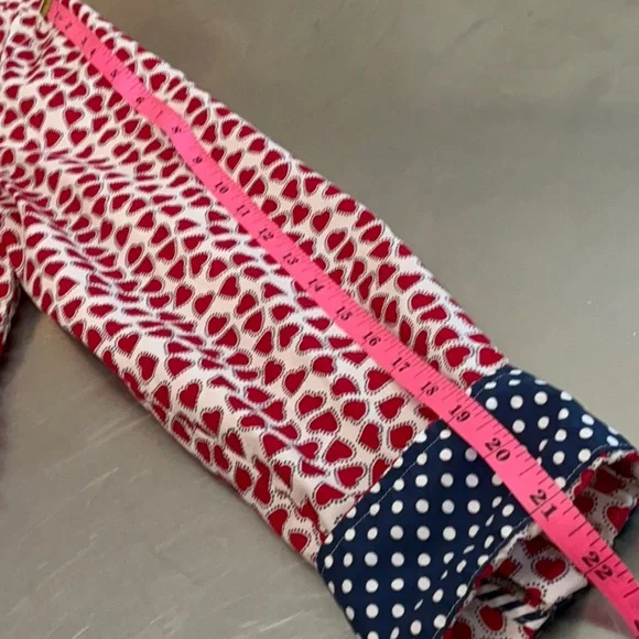 Talbots Patriotic Hearts button up shirt ❤️💙 - Picture 8 of 9